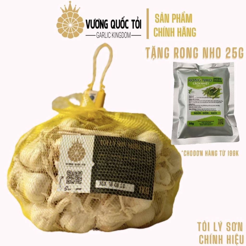 [Mã BMBAU50 giảm 7% đơn 99K] Tỏi Lý Sơn chính gốc - Vương Quốc Tỏi - loại nhiều nhánh original