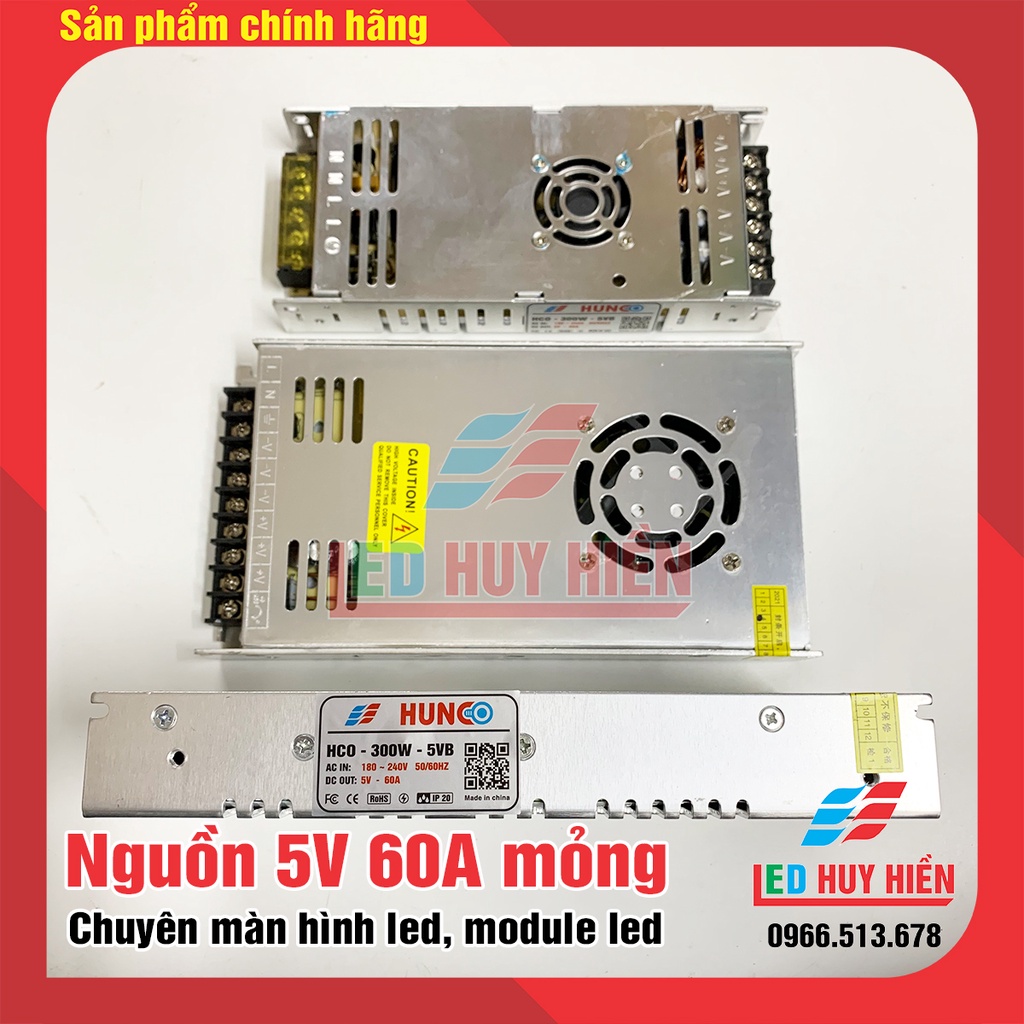 Nguồn 5V 60A mỏng trong nhà có quạt, nguồn led 5v60a 300w siêu mỏng