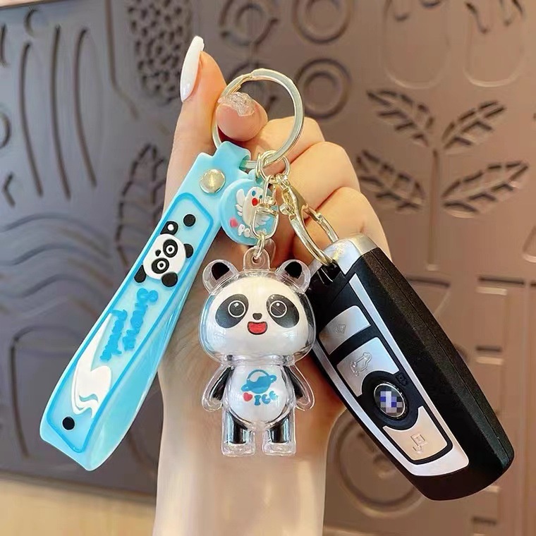 Móc chìa khóa hình gấu đóng băng trong dễ thương