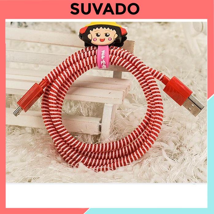 Dây Quấn Tai Nghe, Cáp Sạc, lò xo bảo vệ cáp chống đứt gãy, chống rối sắc màu SUVADO