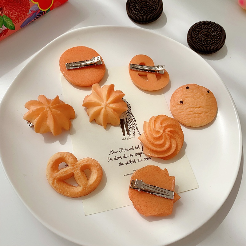 Kẹp tóc hình bánh quy ngộ nghĩnh dễ thương