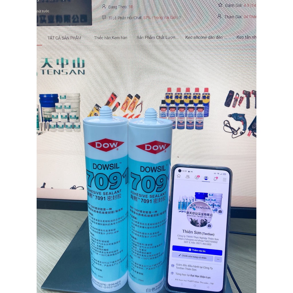 Keo DOWSIL 7091 Adhesive Sealant