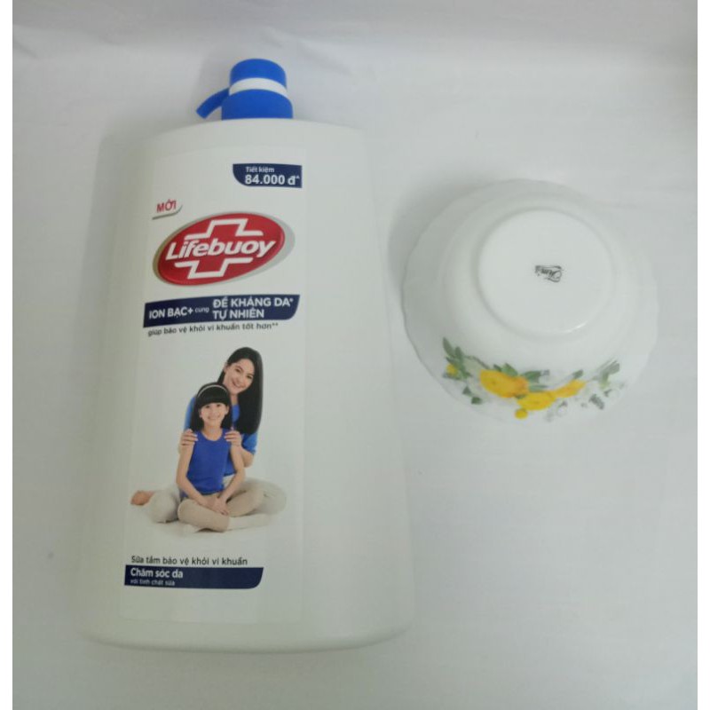 sữa tắm lifeboy 1.1kg xanh dương tặng chén