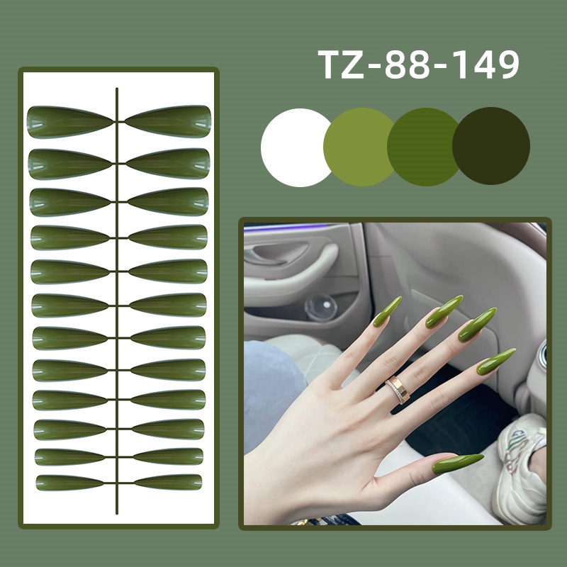 Set 24 móng tay giả màu sắc xinh xắn<br>