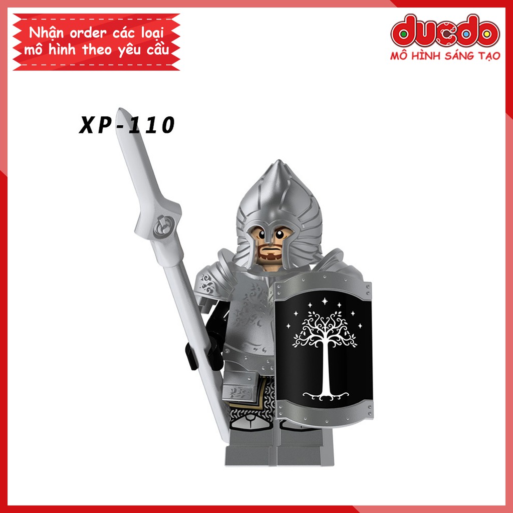 Minifigures lính Gondor The Lord Of The Rings chúa nhẫn full giáp- Đồ Chơi Lắp Ghép Xếp Hình Mini Mô hình Koruit 1015 KT