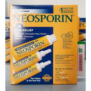 Kem mỡ Neosporin Giúp Nhanh Lành Vết Thương, Sẹo Bỏng Hộp 3 Tuýp 56.7g từ Mỹ