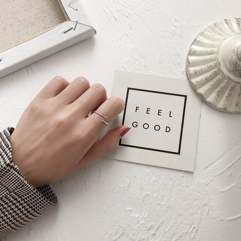 Nhẫn thiết kế kiểu dáng đơn giản phong cách Hàn Quốc B74