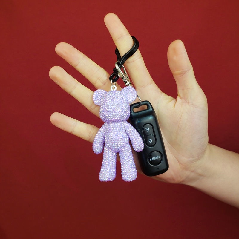 Móc khóa Bearbrick Gấu đính đá nhân tạo thời thượng phụ kiện túi xách