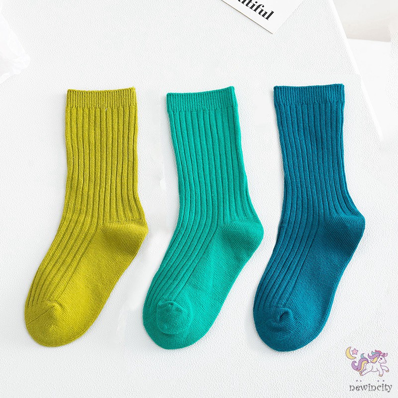 Bộ 3 Đôi Tất Cotton Thời Trang Mùa Thu Hàn Quốc Cho Bé