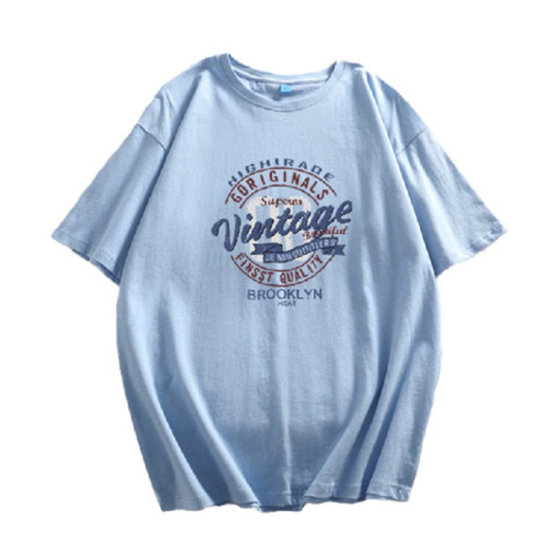 NRVP Áo Thun Mùa Hè Tay Cộc Oversize In Họa Tiết Phong Cách Hàn Quốc Cho Nam / Nữ