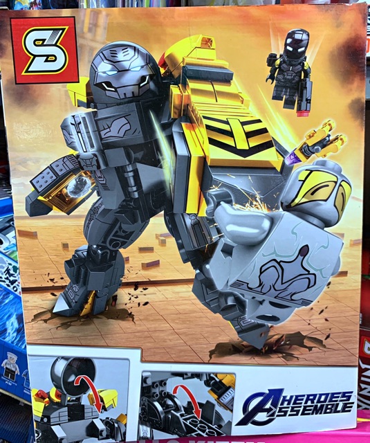 HEROES_ Lego heroes ROBOT Chiến Đấu IRONMAN ( 328 mảnh)