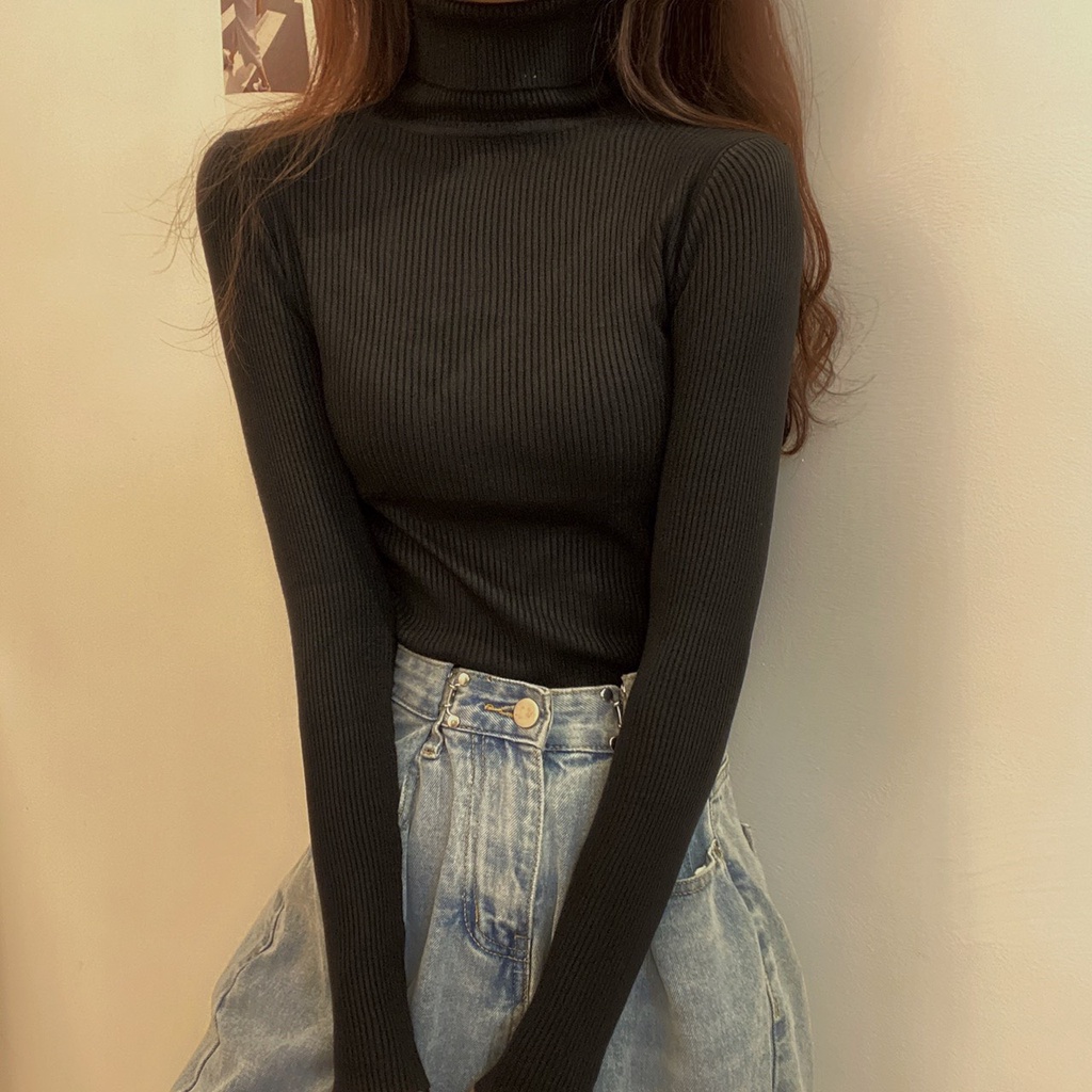 Áo Giữ Nhiệt Nữ ❤️FREESHIP❤️ Áo len Nữ tăm mềm mịn cổ lọ 5 phân mẫu QA14 | BigBuy360 - bigbuy360.vn