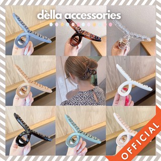 Kẹp tóc càng cua dài nữ màu trơn đơn giản đẹp kiểu phụ kiện hàn quốc DÈLLA ACCESSORIES 207