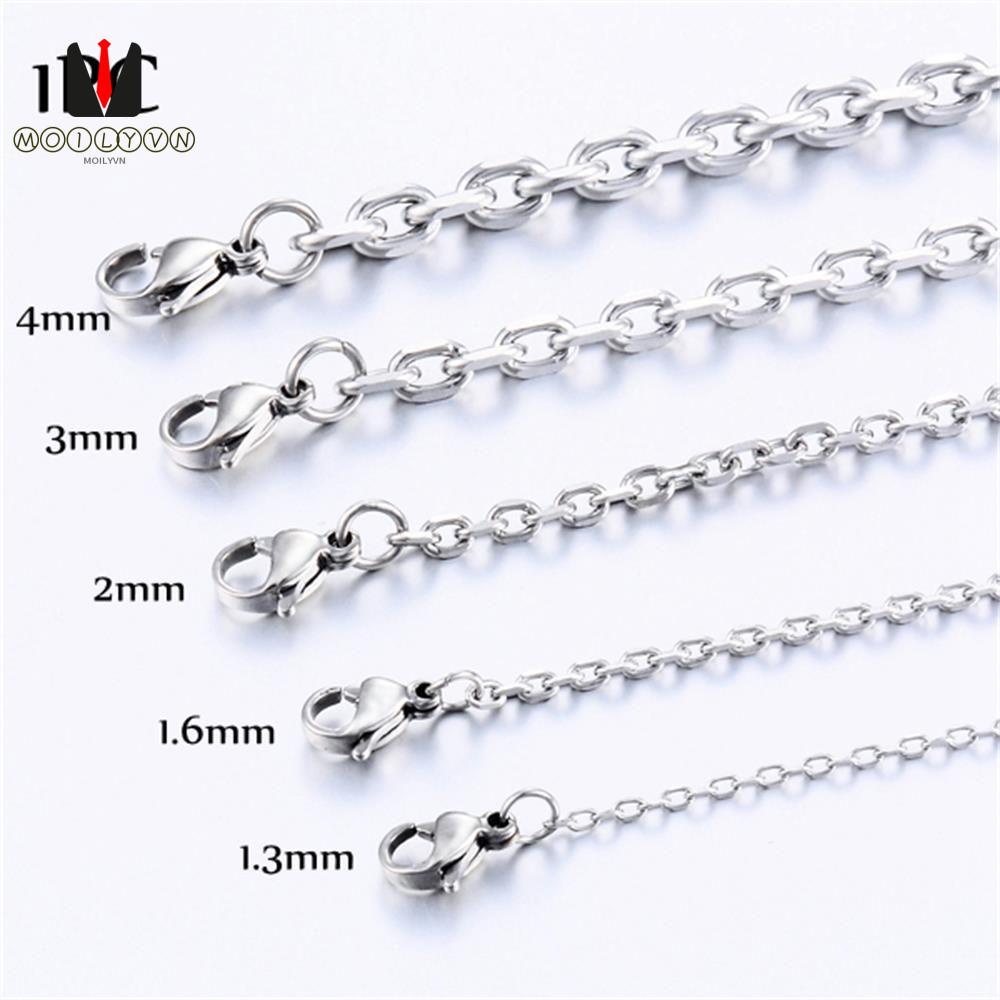 Dây chuyền bằng thép không gỉ cỡ 1.3mm/1.6mm/2mm/3mm/4mm thời trang