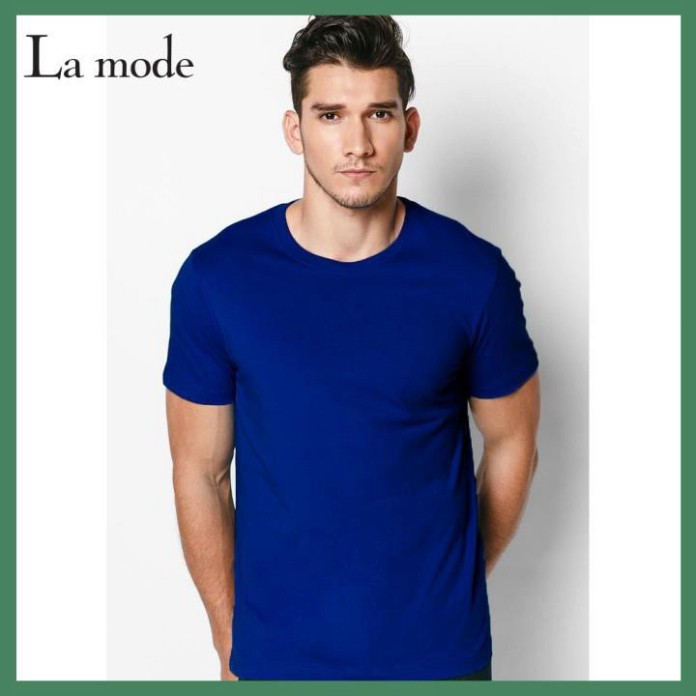 Áo Thun Trơn Nam Nữ Unisex Nhiều Màu - Xanh Dương - La mode