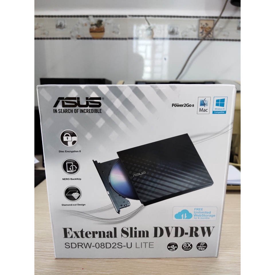 Ổ Đĩa Quang DVD-USB - RW LITEON 8X eBAU108, External  GẮN NGOÀI USB 2.0 chính hãng