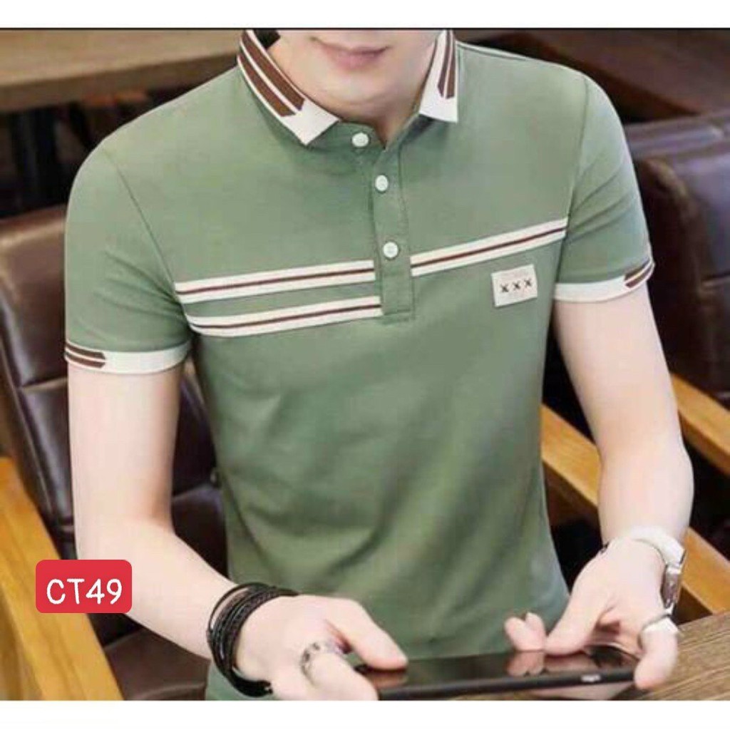 Áo thun nam tay ngắn có cổ- áo phông nam cổ bẻ chất coton co giãn nhiều mẫu PN ms49