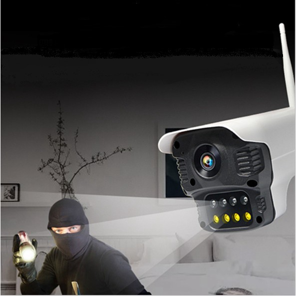 Camera YOOSE giám sát an ninh ngày/đêm ngoài trời, chống nước, có đèn tăng cường sáng, tự động cảnh báo xâm nhập từ xa