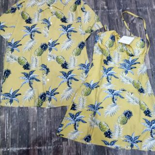 Set đôi đi biển, set hoa quả đi biển  chất đũi