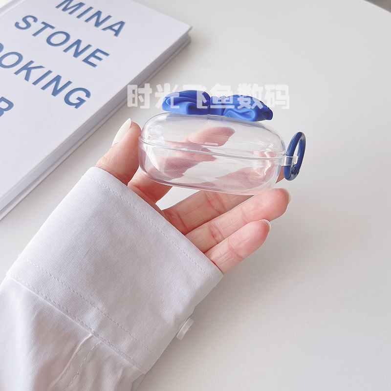 Vỏ Bảo Vệ Hộp Đựng Tai Nghe OPPO Enco Buds Trong Suốt Đính Nơ &amp; Gấu Dễ Thương