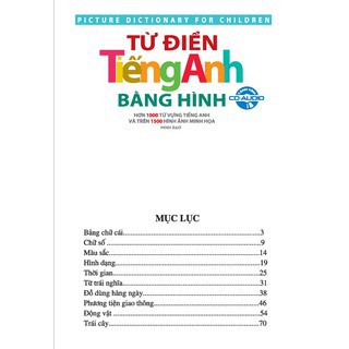 Sách - Từ điển Tiếng Anh bằng hình ( hơn 1000 từ vựng tiếng Anh và trên 1500 hình ảnh minh họa)