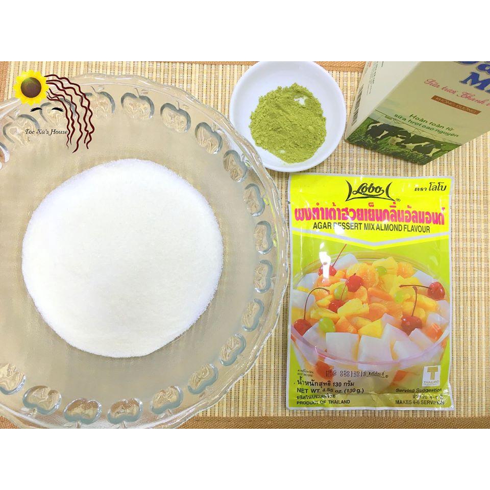 BỘT RAU CÂU HẠNH NHÂN LOBO THÁI 130G - AGAR DESSERT MIX ALMOND FLAVOR