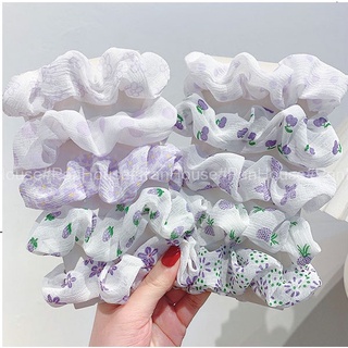 Set dây buộc tóc scrunchies 5 chiếc tím mơ màng 2022