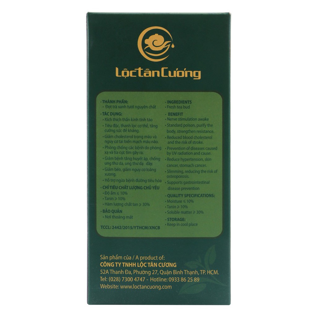 Chè Thái Nguyên Nõn Tôm Lộc Tân Cương Hộp 250g - Chè Thái Nguyên Cao Cấp, Chuẩn VietGap