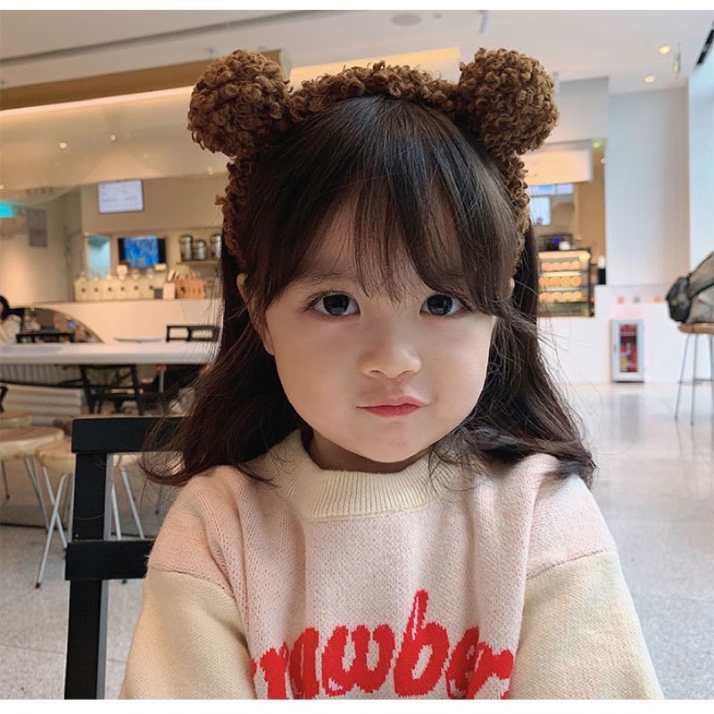 Cài tóc hình tai gấu siêu cute cho bạn nữ và bé gái
