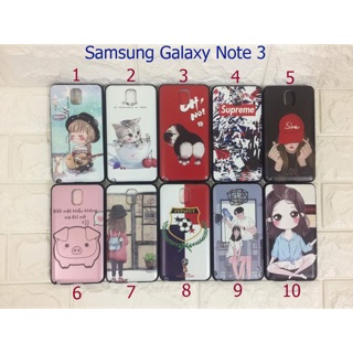 Ốp lưng thời trang in hình cho samsung Note3 tặng dây đeo