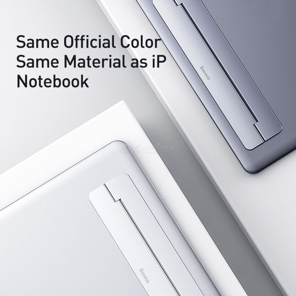 Giá kê Laptop - Giá đỡ Laptop Baseus Papery Notebook Holder Siêu Mòng, Nhẹ, Xếp Gọn, Hợp Kim Nhôm Aluminum