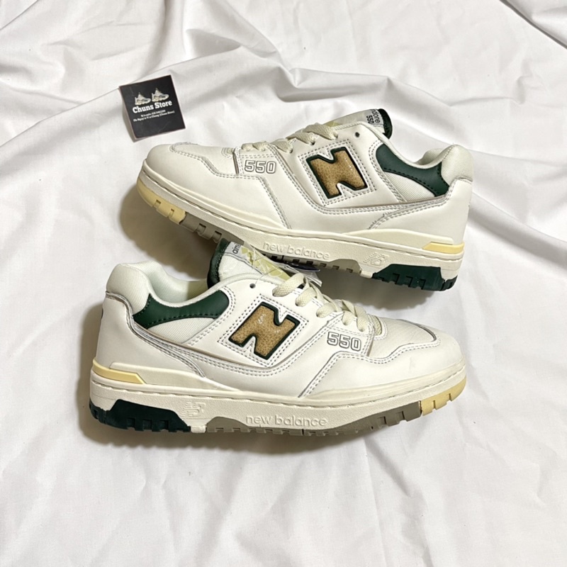 giày newbalance 550 kem xanh⚡️FREESHIP ⚡️, giày NB 550 xanh vàng cao cấp