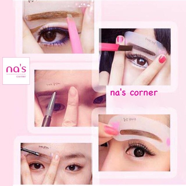 Bộ 3 khuôn vẽ chân mày đẹp siêu bền tiện dụng kẻ lông mày