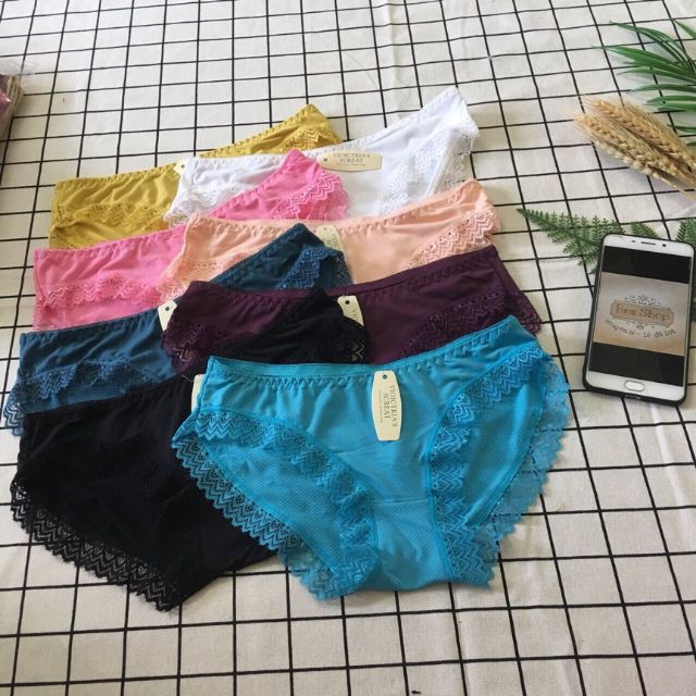(5866)combo 10 quần lót thông hơi viền ren tốt cho sức khỏe