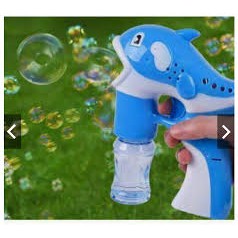 Súng đồ chơi bắn bong bóng xà phòng hình cá heo cho bé