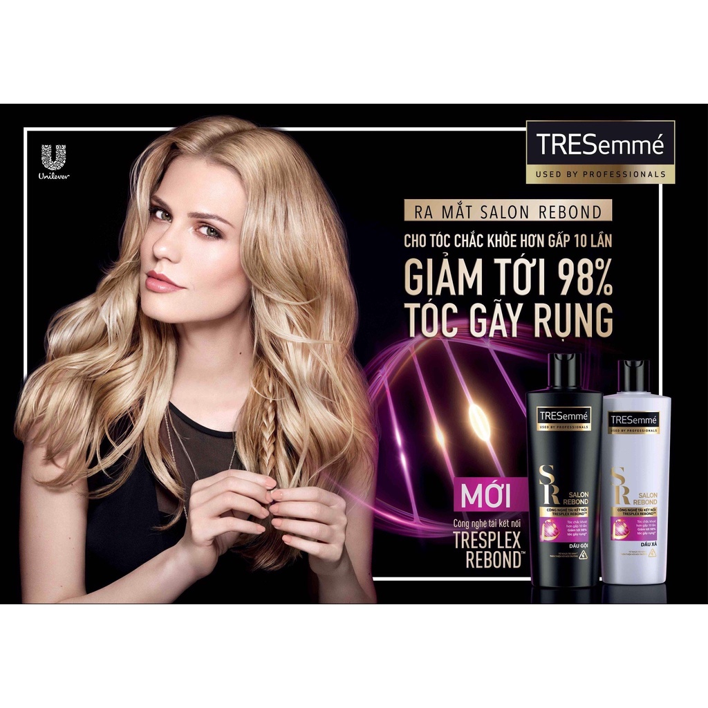 Dầu xả Tresemme Salon Rebond Ngăn tóc gãy rụng (Trắng) 620g