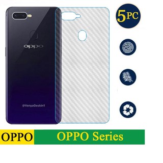 Bộ 3 tấm dán lưng mặt sau vân Carbon 3D trong suốt chống xước cho điện thoại Oppo F9 , Oppo A5s , Oppo A7