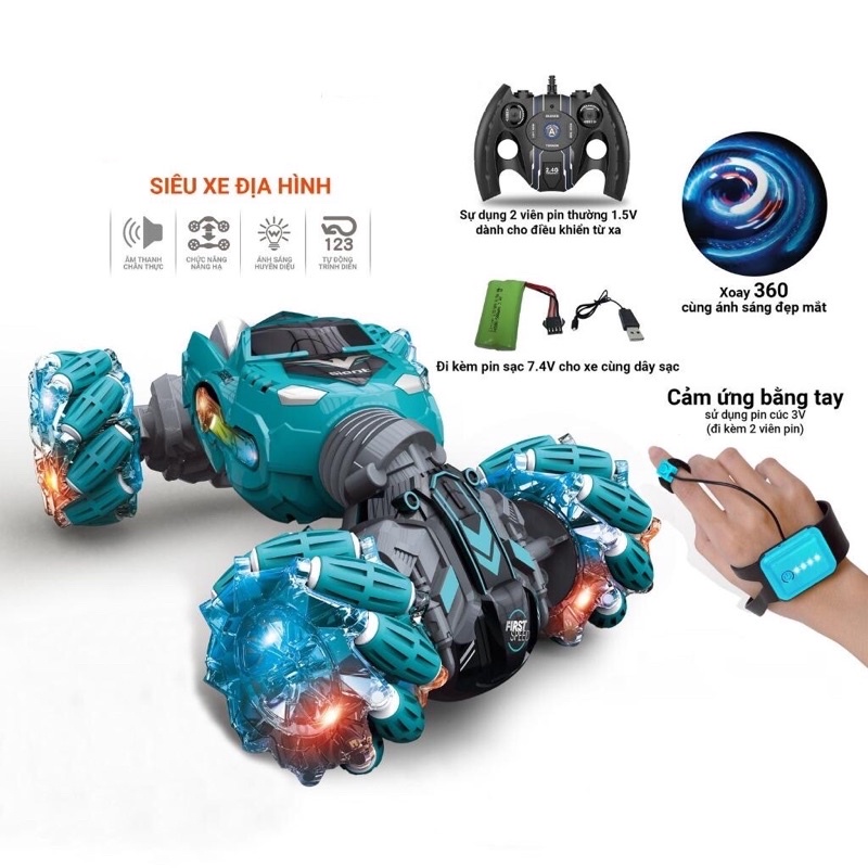 xe oto địa hình điều khiển từ xa bằng cử chỉ tay, cảm ứng tay