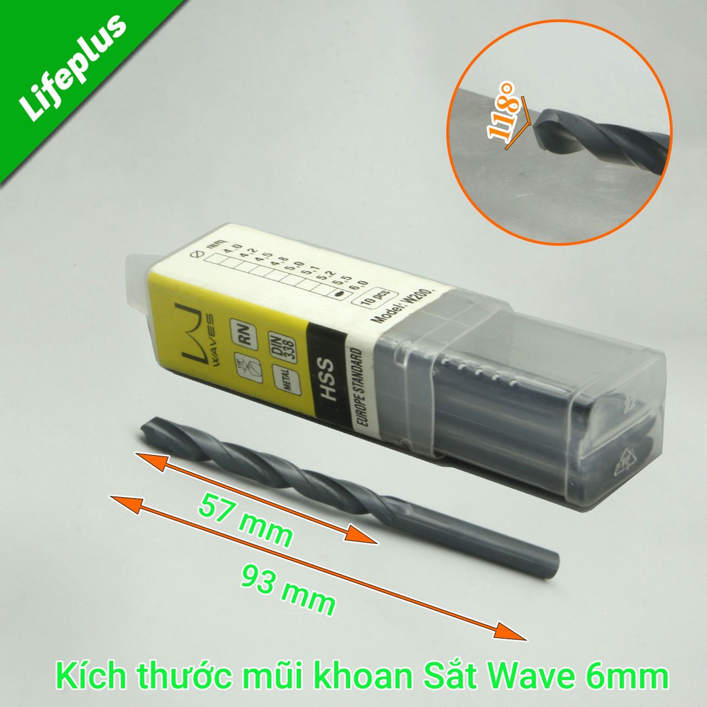 Mũi khoan sắt HSS Waves W200