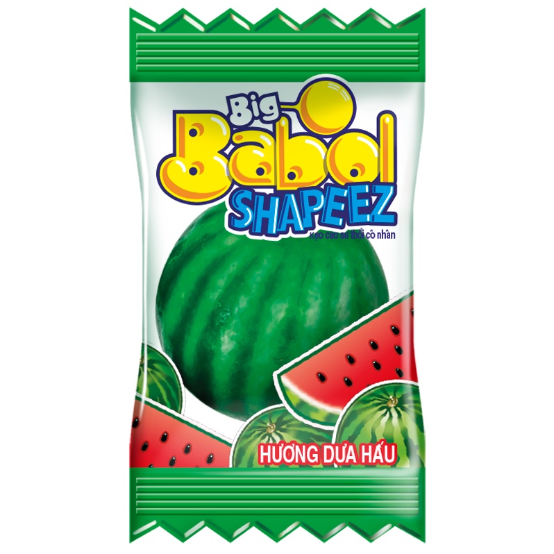 Combo 10 viên kẹo Cao Su thổi nhân dưa hấu Big Babol Sploosh