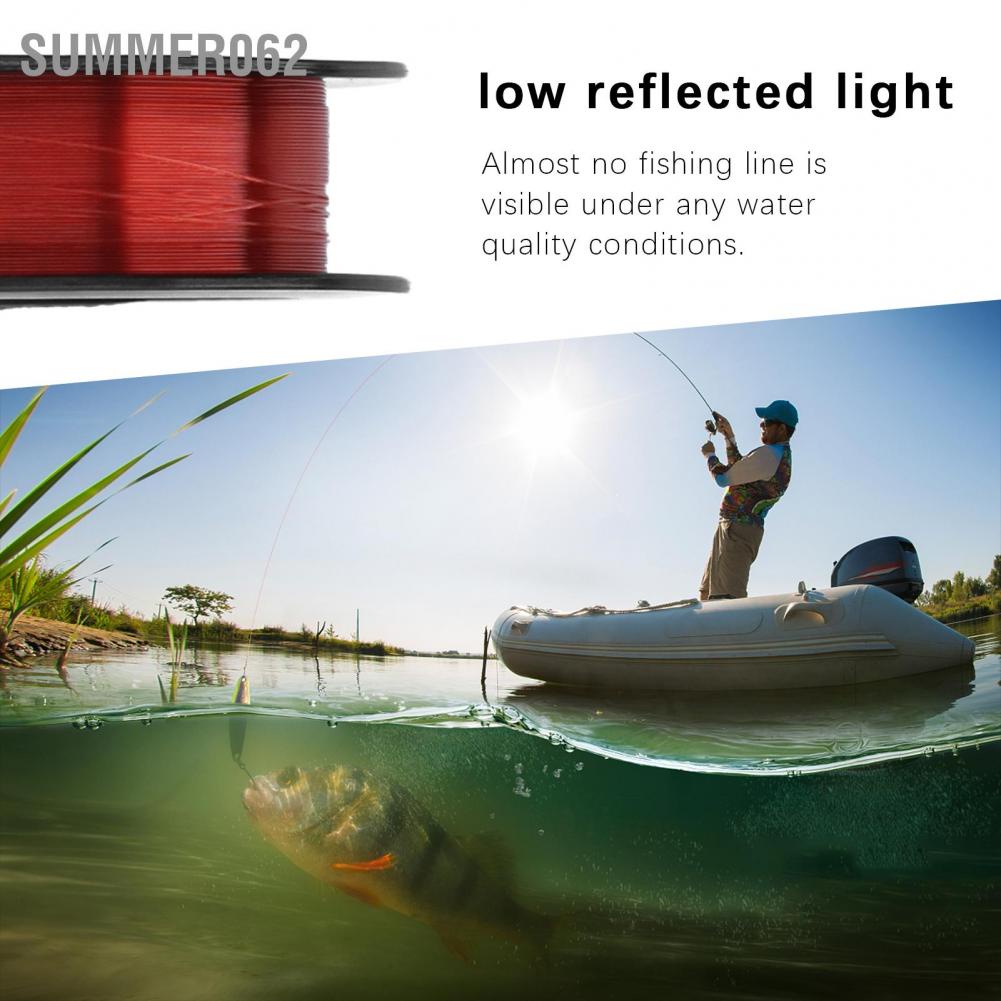Summer062 5Pcs 100M Nylon Lure Bait Fishing Line Wearproof Strong Toughness Anti‑Bite Tackle Accessory