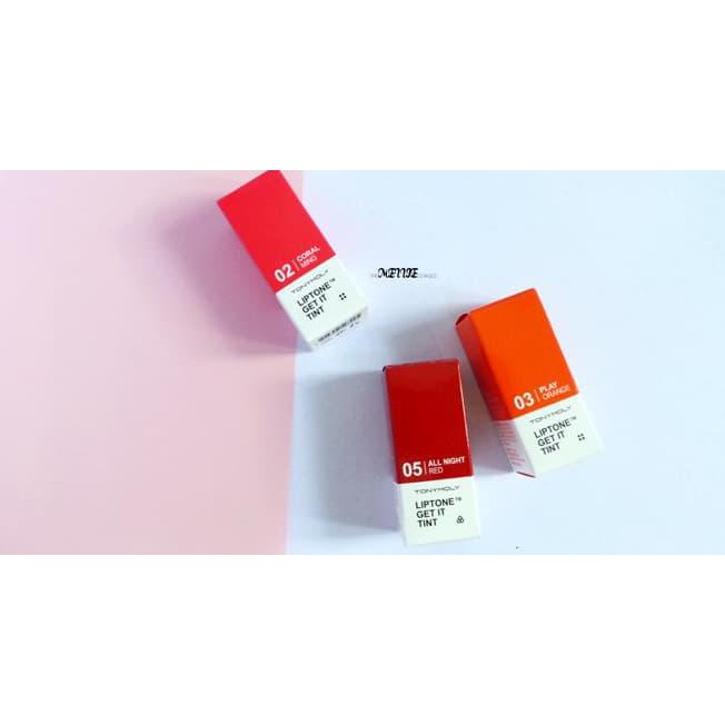 (Hàng Mới Về) Son Môi Jlz5 Tony Moly Liptone Get It (03, 05) Màu Cam 2uty