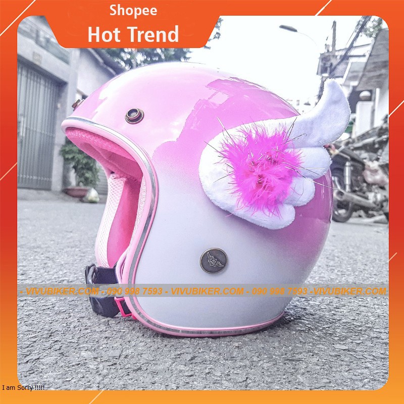 Cánh Cupid Fung Fing Thái Lan màu hồng gắn nón bảo hiểm siêu dễ thương - Cánh thiên thần gắn nón bảo hiểm, Cánh FungFing
