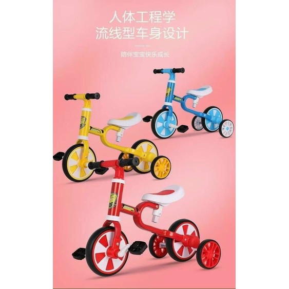 XE 3 BÁNH SPORT  3in1 VỪA LÀ XE CHÒI CHÂN , VỪA LÀ XE ĐẠP 3 BÁNH NĂNG ĐỘNG CHO BÉ