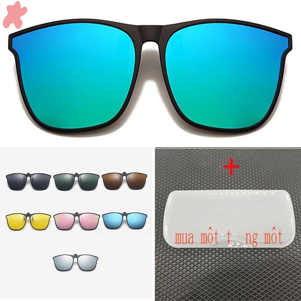 1 Kính Mát Chống Tia UV Gọng Lớn Màu Sắc Gradient Thời Trang