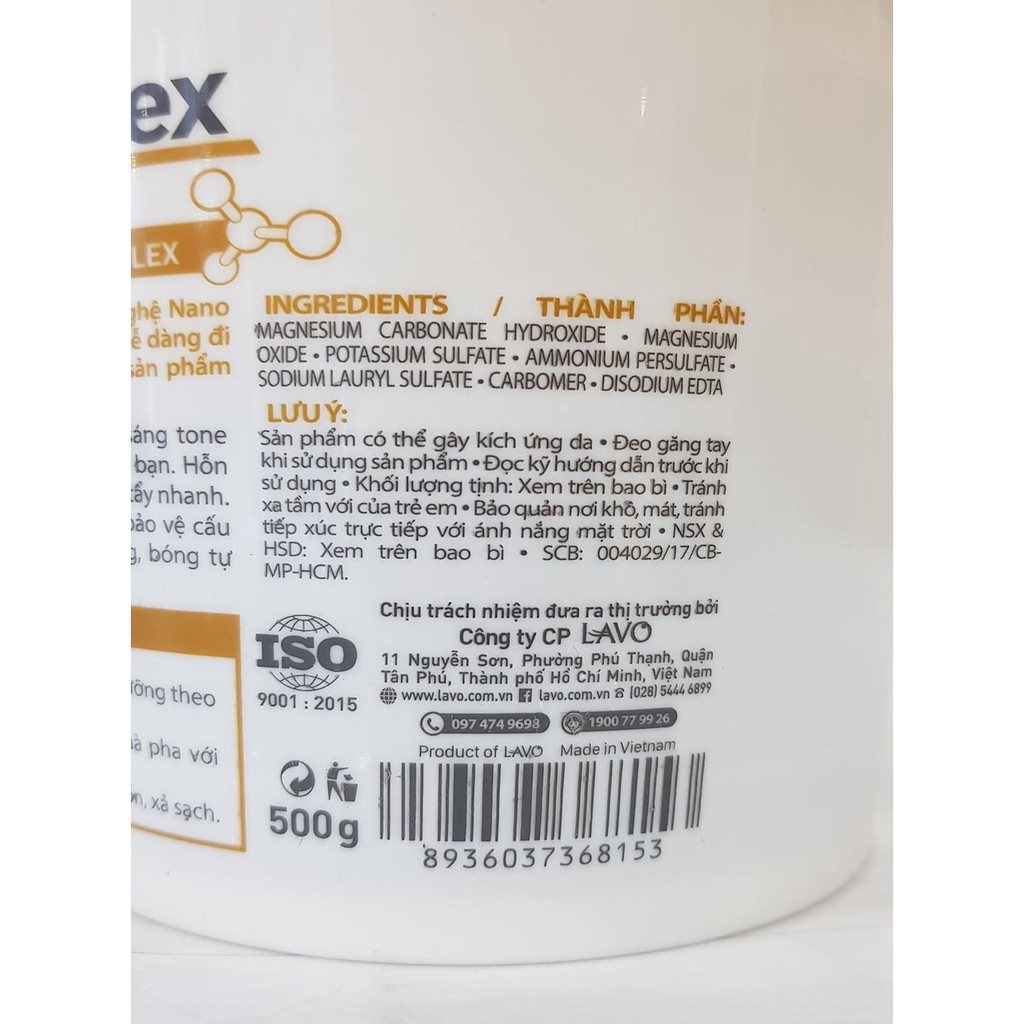 Bột Tẩy Tóc LAVOX NANO COMPLEX 500gr