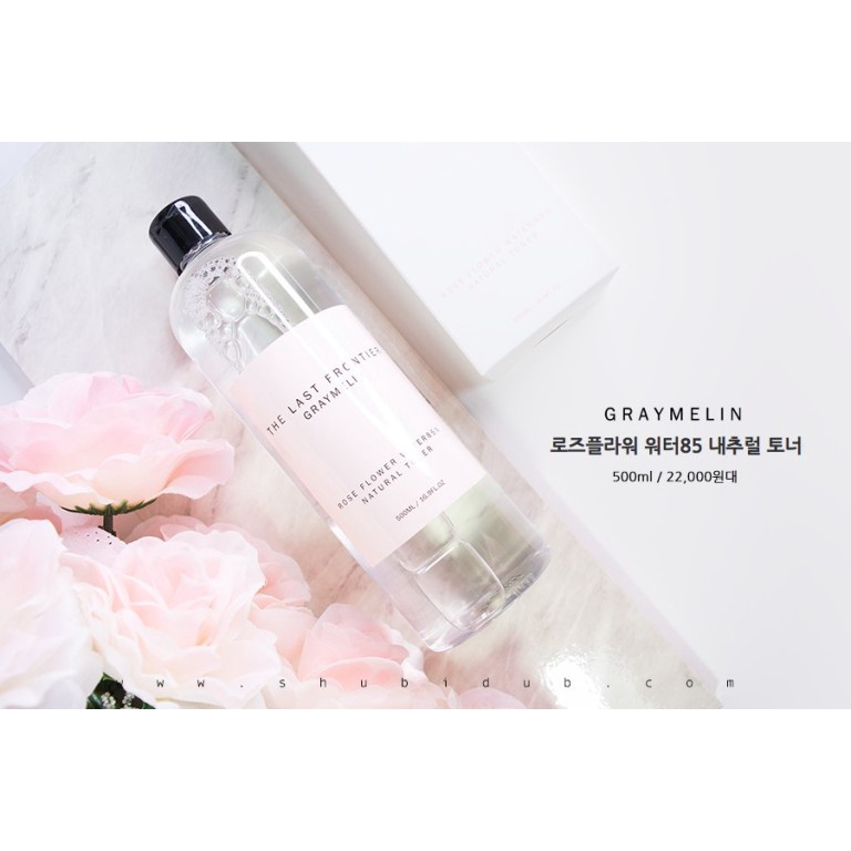 Nước Cân Bằng Da Chiết Xuất Hoa Hồng Graymelin Rose Flower Water85% Natural Toner 500ml