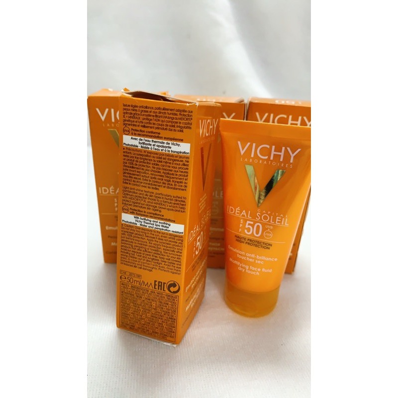 [HÀNG PHÁP] Kem chống nắng Vichy SPF 50 thể tích 50ml.