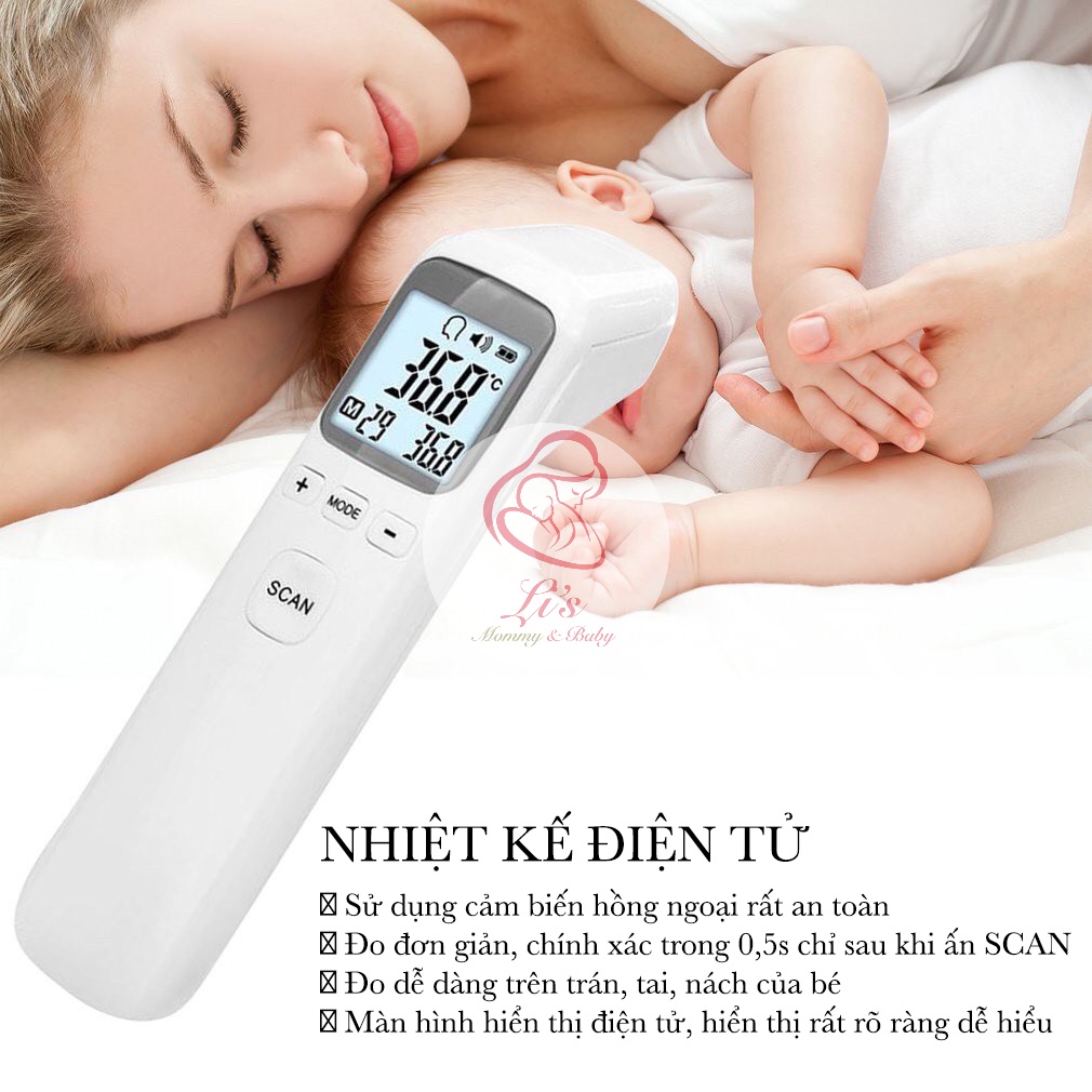 Nhiệt kế điện tử hồng ngoại cảm ứng đo trán đa năng infrared Mã NK128