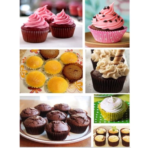 50 cái/lốc Chén Giấy Nướng Muffin/Cups Cake không cần khuôn